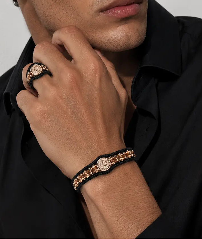 Set Pulsera + Anillo Tejido